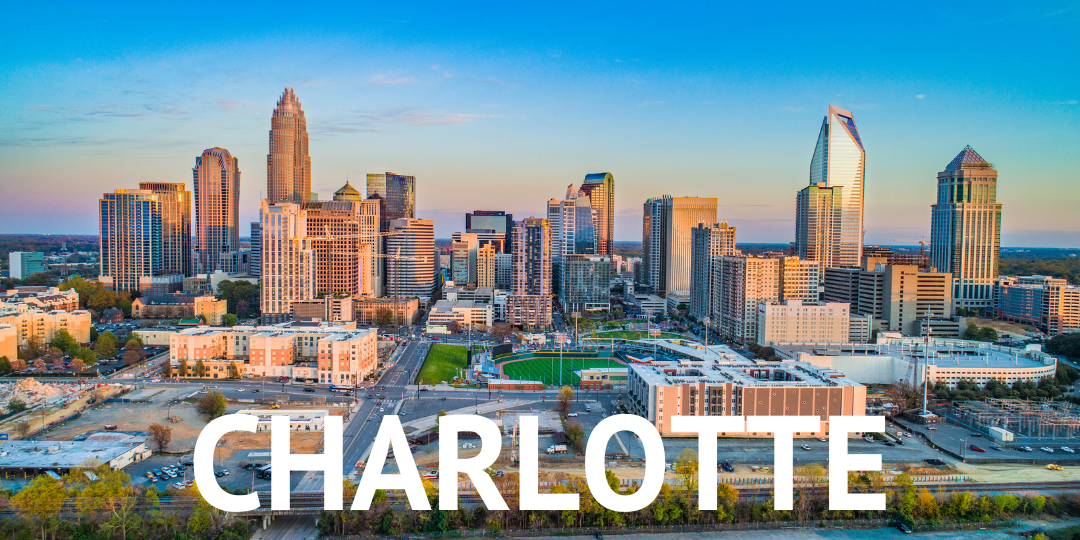 Charlotte North Carolina Downtown Skyline Aerial