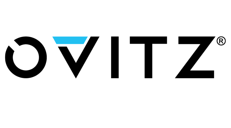 Ovitz black logo on white background